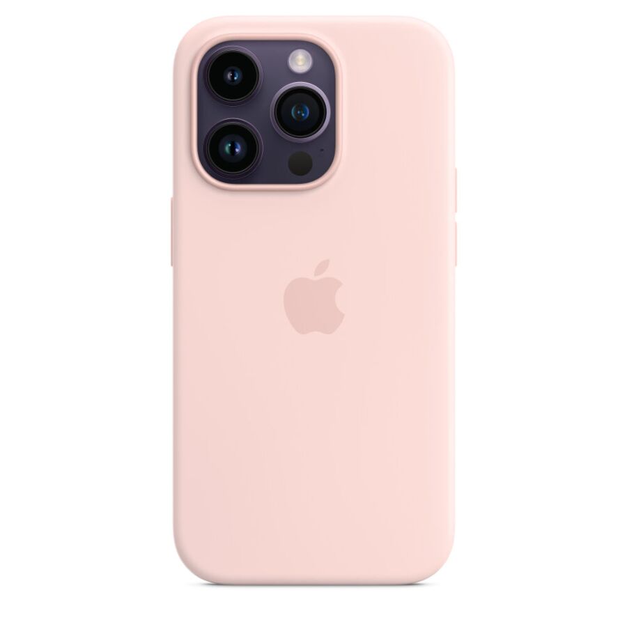 Custodia MagSafe in silicone  iPhone 14 Pro Rosa creta