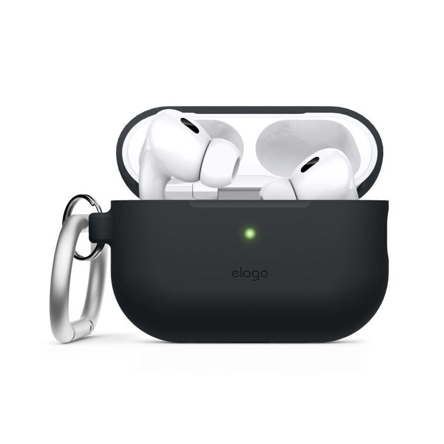 Cover Airpods Pro ( 2a Generazione ) con moschettone - Nero
