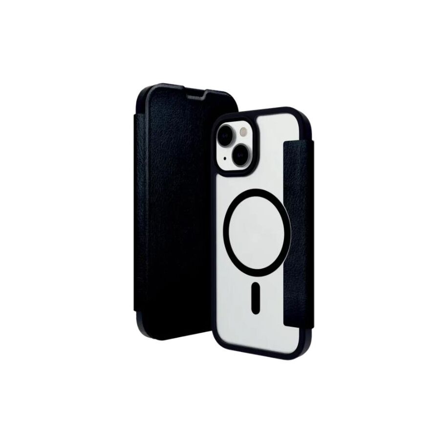 Custodia MagSafe Helsinki a libro iPhone 14 - Nero/Trasparente