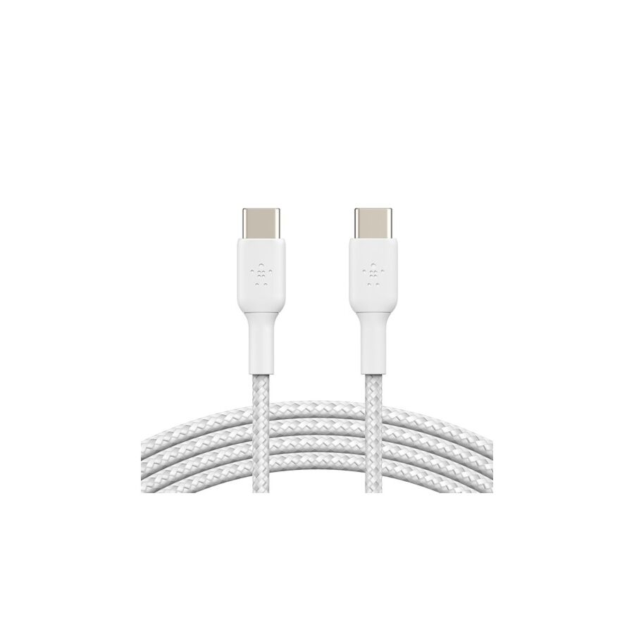 Cavo Intrecciato Pvc Usb-C To Usb-C 1m Twin Pack - Bianco