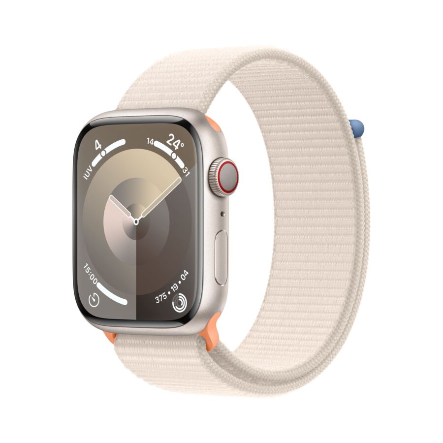 Apple Watch Series 9 GPS + Cellular Cassa in Alluminio Galassia con Cinturino Sport Loop Galassia - 45mm