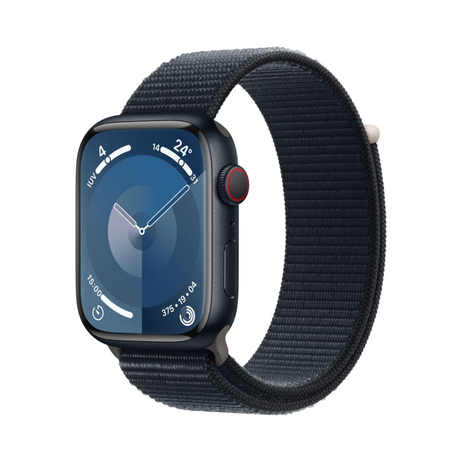 Apple Watch Series 9 GPS + Cellular Cassa in Alluminio Mezzanotte con Cinturino Sport Loop Mezzanotte - 45mm