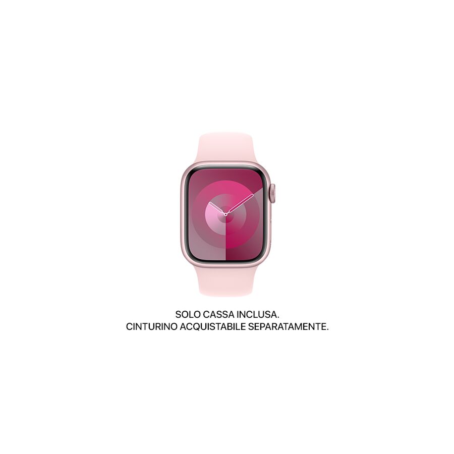 Apple Watch Series 9 GPS 41mm Pink Aluminium Case with Light Pink Sport Band - S/M (Demo)