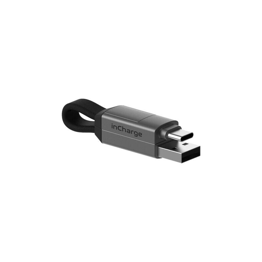 Cavo universale portachiavi inCharge 6 in 1 - Grigio
