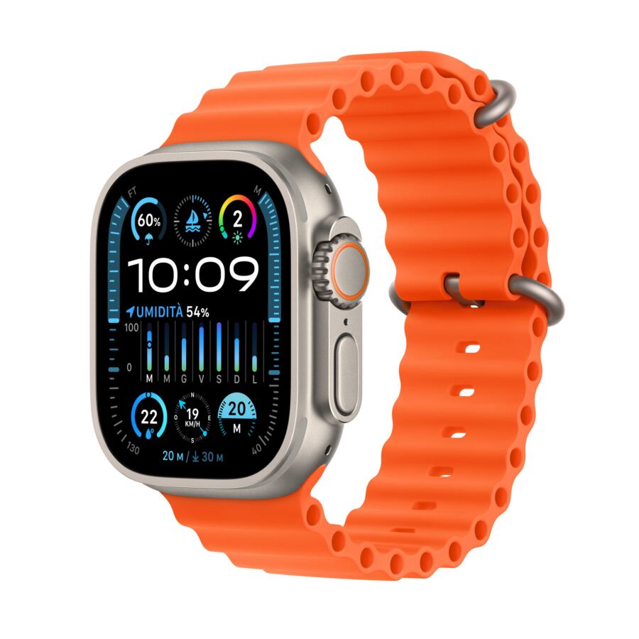 Watch Ultra 2 GPS + Cellular - Cassa 49mm in Titanio con Cinturino Ocean Arancione [Ricondizionato]