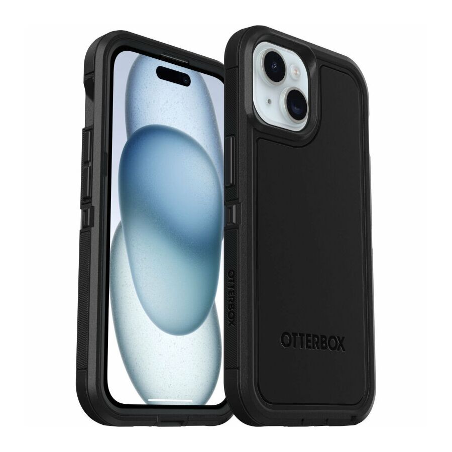 Custodia Defender per iPhone 15/ 14/ 13 - Nero