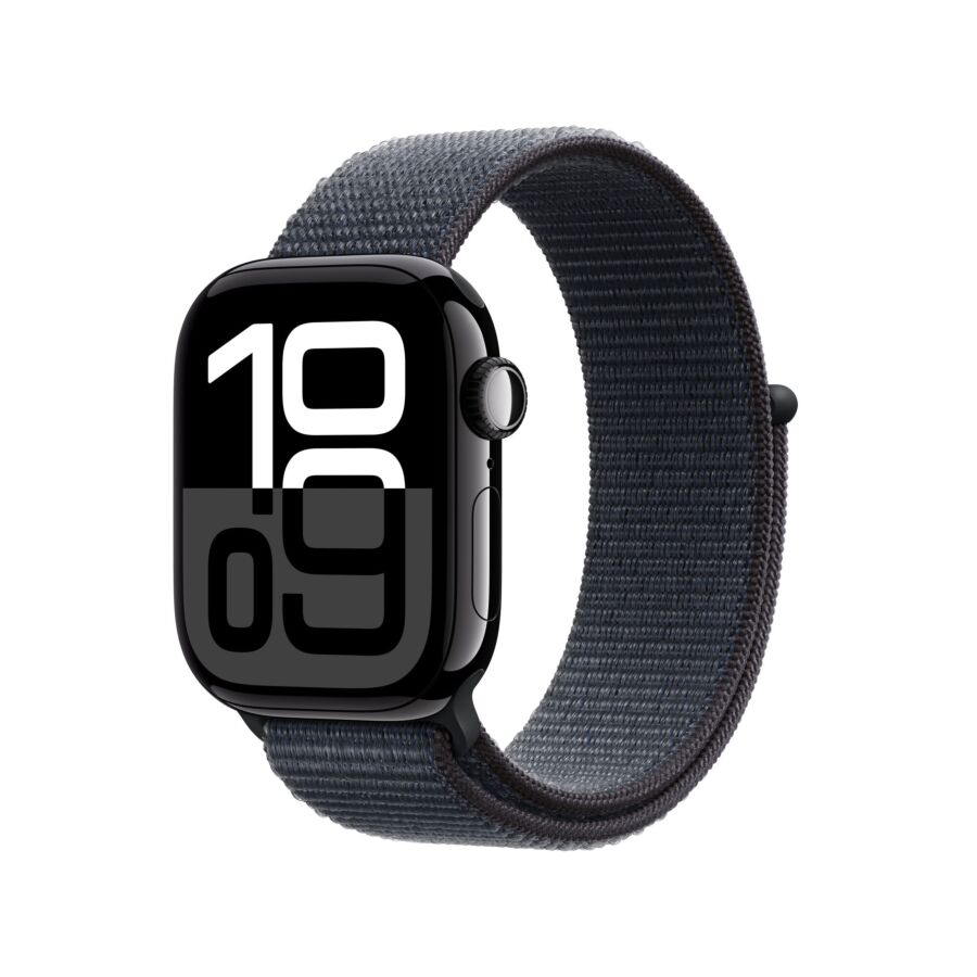 Apple Watch Series 10 GPS Cassa in Alluminio Jet Black con Cinturino Sport Loop Nero - 42mm
