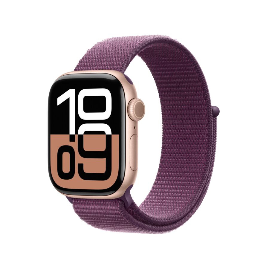 Apple Watch Series 10 GPS Cassa in Alluminio Oro Rosa con Cinturino Sport Loop Oro Rosa - 42mm