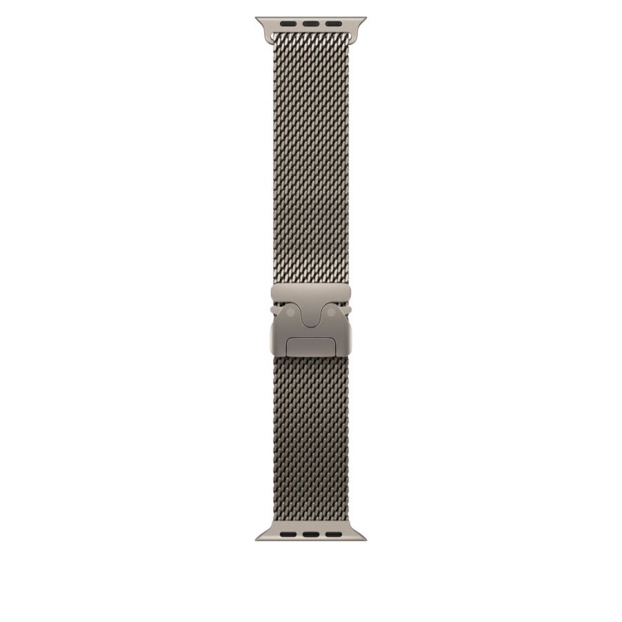 Cinturino 49mm Loop in maglia milanese in titanio - Naturale - Large