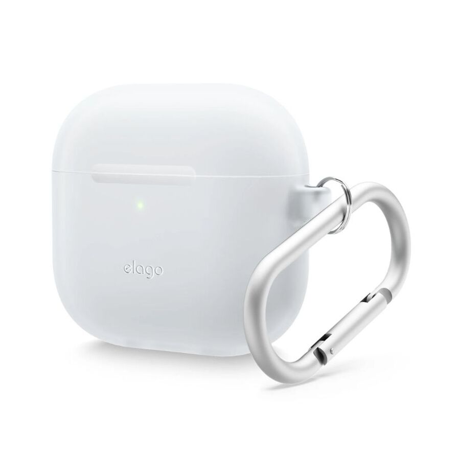 Custodia in silicone per AirPods serie 4 - Bianco Fluorescente