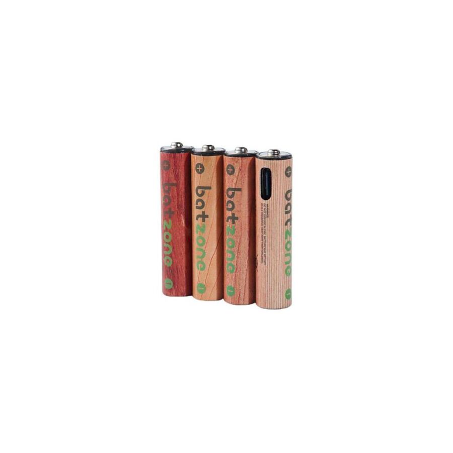 Batterie mini-stilo agli ioni di litio ricaricabili AAA 666mWh 4 Pezzi - Cavo incluso