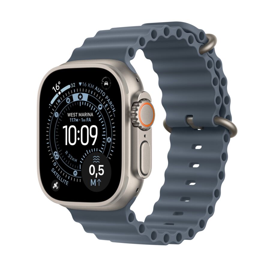 Apple Watch Ultra 3 GPS + Cellular - Cassa 49mm in  Titanio con cinturino Ocean Blu