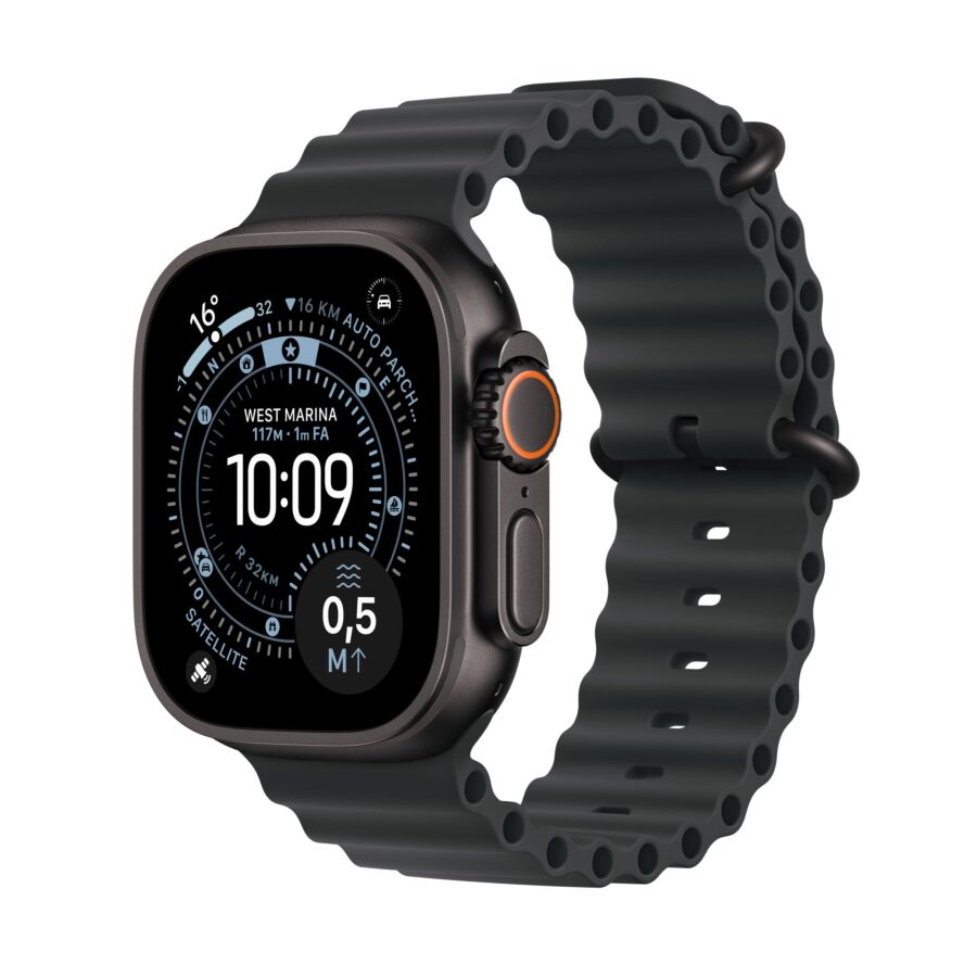 Apple Watch Ultra 3 GPS + Cellular - Cassa 49mm in Titanio Nero con Band Ocean Nero