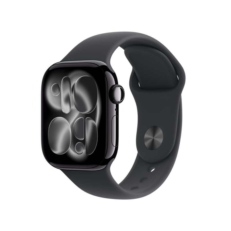 Apple Watch Series 11 GPS + Cellular 42mm Cassa Alluminio Jet Black con Sport Band Nero - M/L