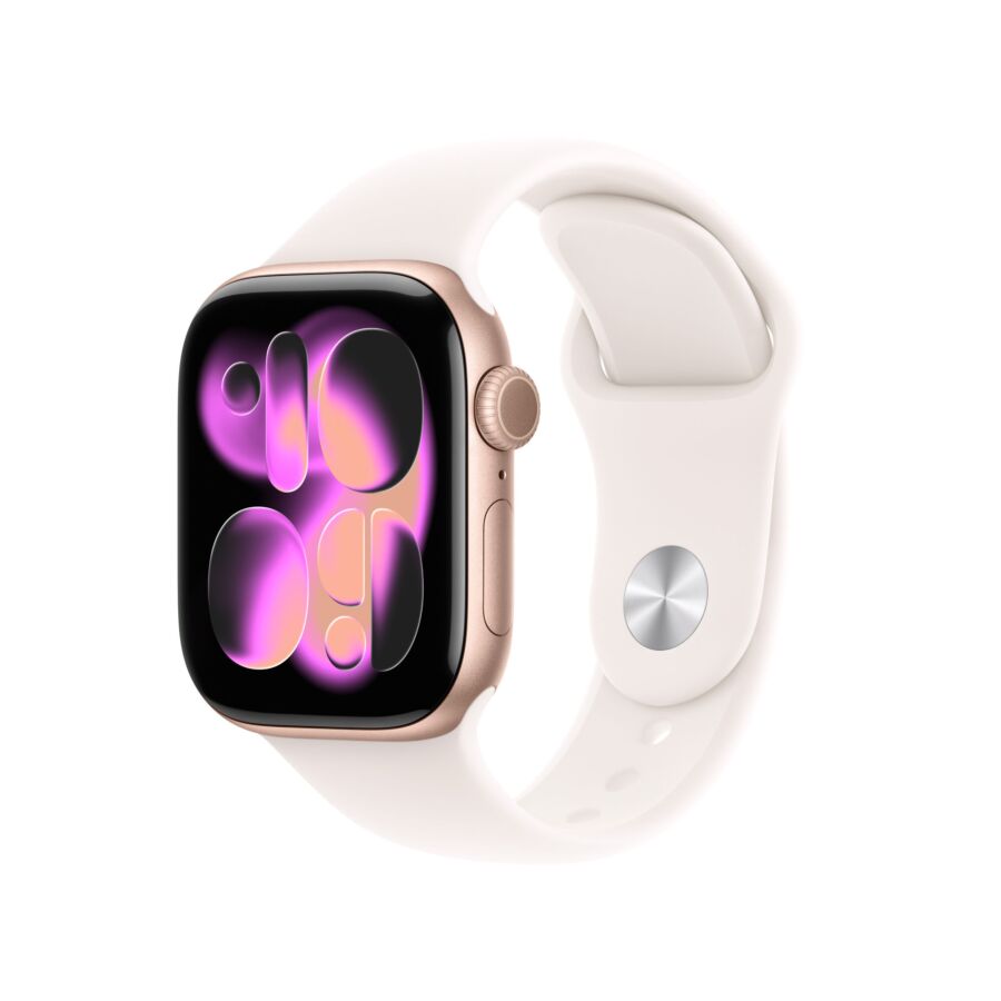 Apple Watch Series 11 GPS + Cellular 42mm Cassa Alluminio Oro Rosa con Band Rosa Fard - M/L