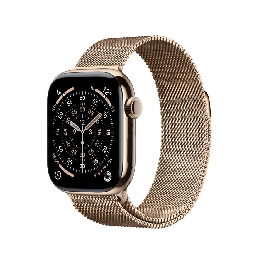 Apple Watch Series 11 GPS + Cellular 42mm Cassa Titanio Oro con Loop in maglia Milanese Oro