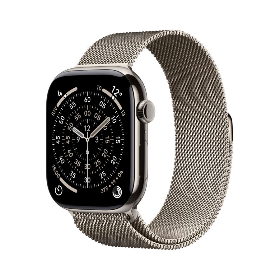 Apple Watch Series 11 GPS + Cellular 46mm Cassa Titanio con Loop Milanese Naturale M/L