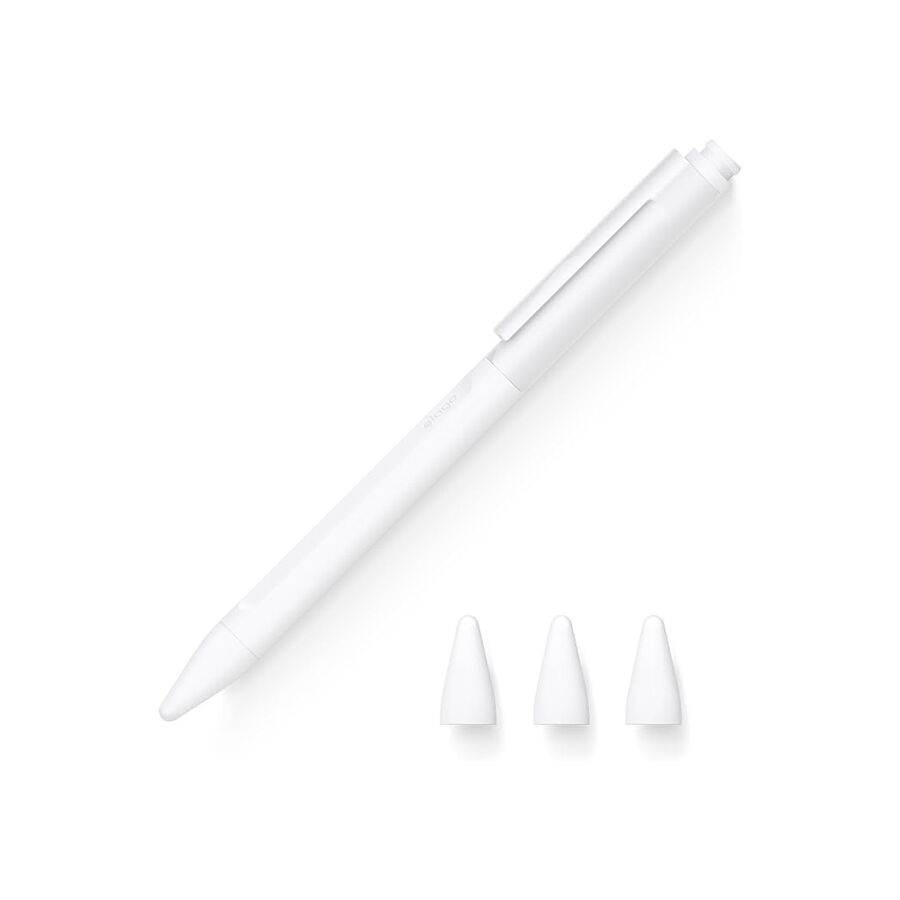 Custodia bianca con clip per Apple Pencil 2a generazione