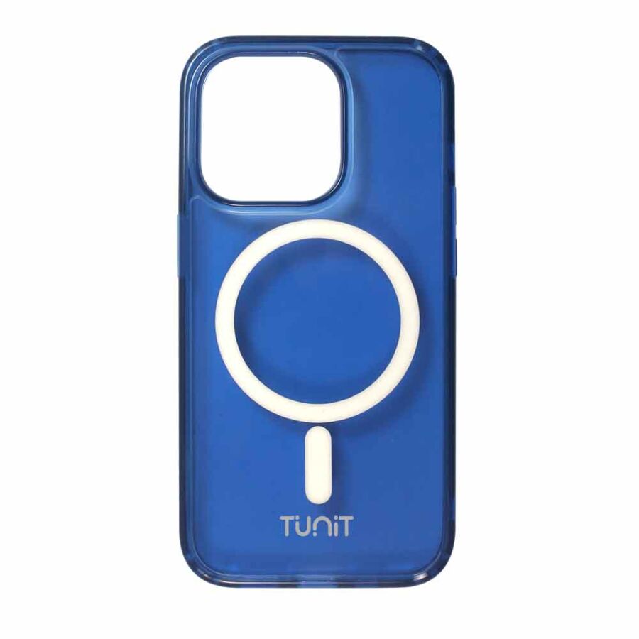 Cover semitrasparente Tunit per iPhone 14 Pro Max - Blu