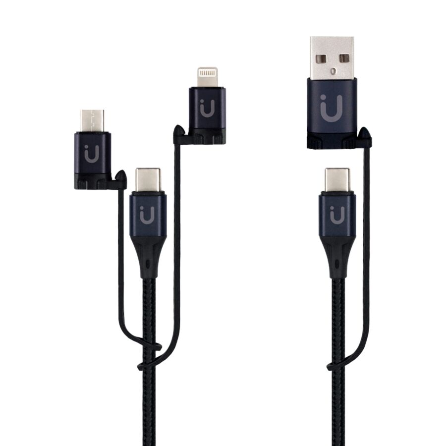 Cavo di ricarica in tessuto con connettori intercambiabili Tunit