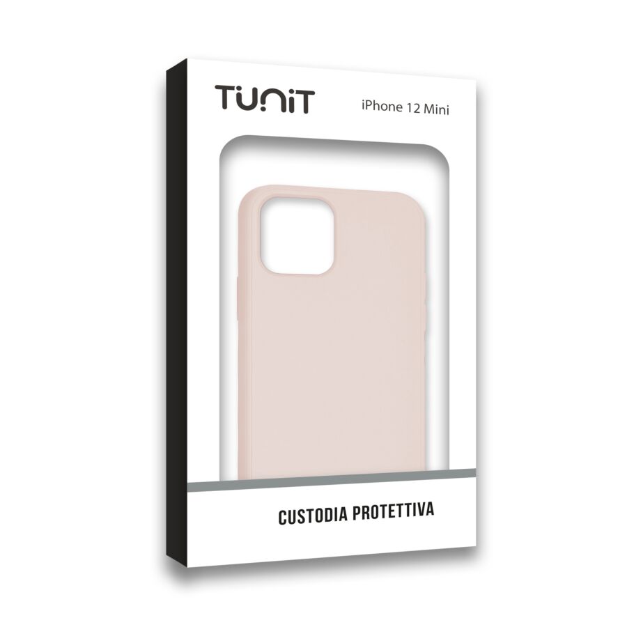 Cover in silicone per iPhone 12 mini - Rosa chiaro