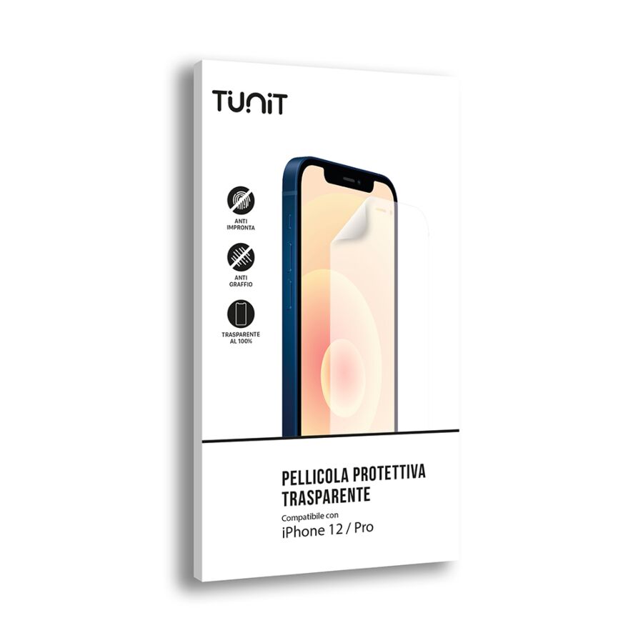 Pellicola protettiva anti-impronta per iPhone 12 e iPhone 12 Pro