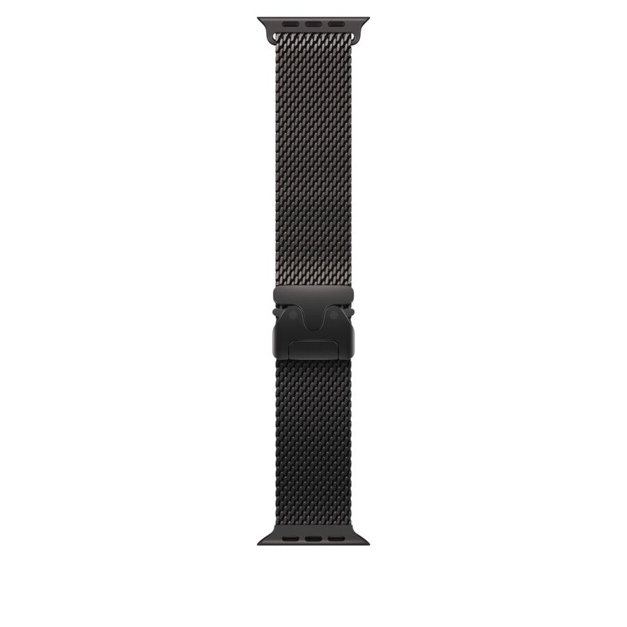 Loop in maglia milanese in titanio nero (49 mm)