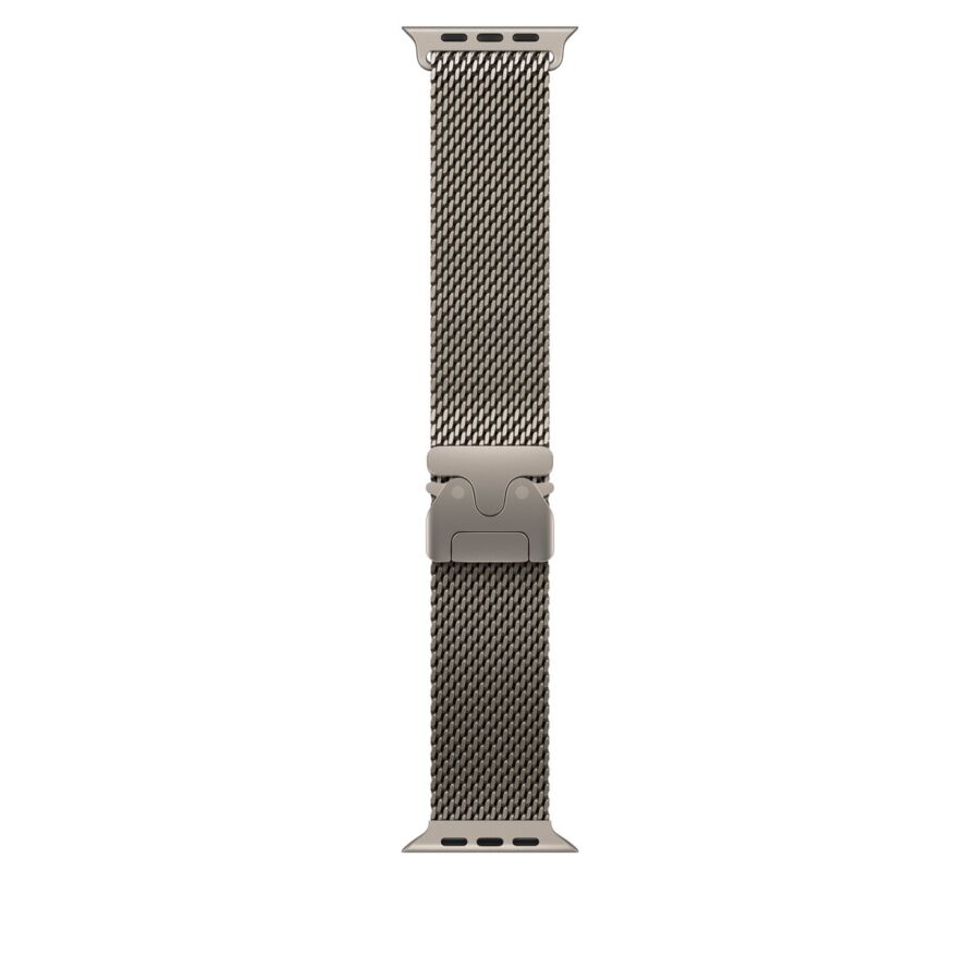 Loop in maglia milanese in titanio naturale (49 mm)