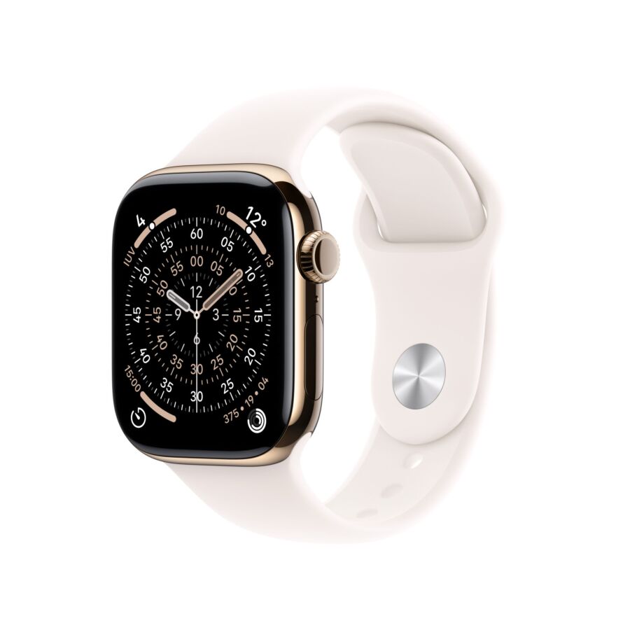 Apple Watch Series 11 GPS + Cellular - Cassa in Titanio Oro con Band Rosa Fard - S/M