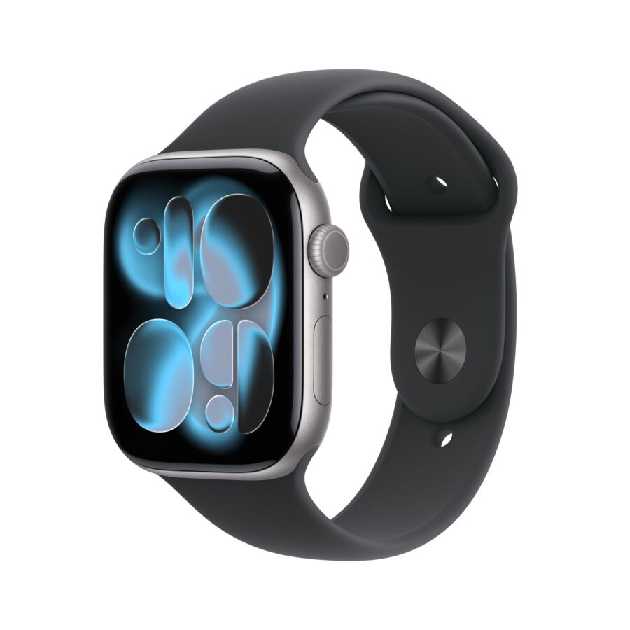 Apple Watch Series 11 GPS + Cellular - Cassa in Alluminio Grigio Siderale con Sport Band Nero - S/M