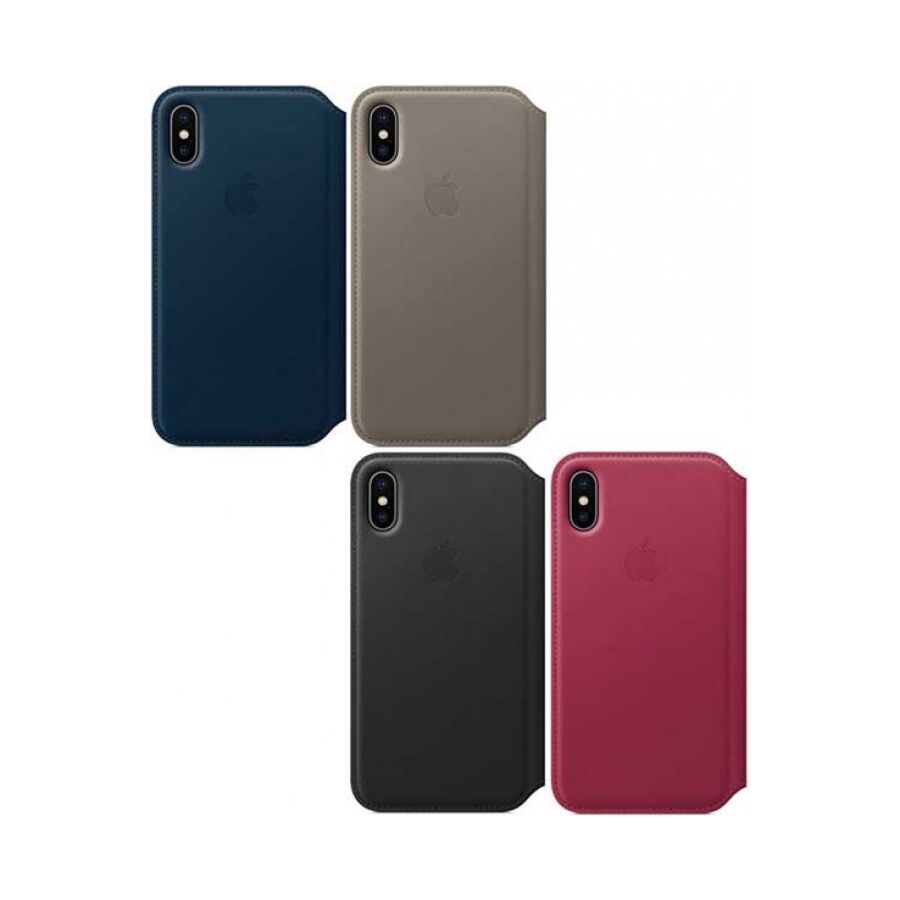Custodia Folio Apple in pelle per iPhone X