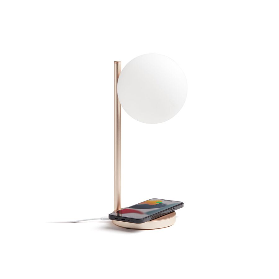 Lexon Bubble Lamp - Lampada da scrivania con caricatore wireless integrato
