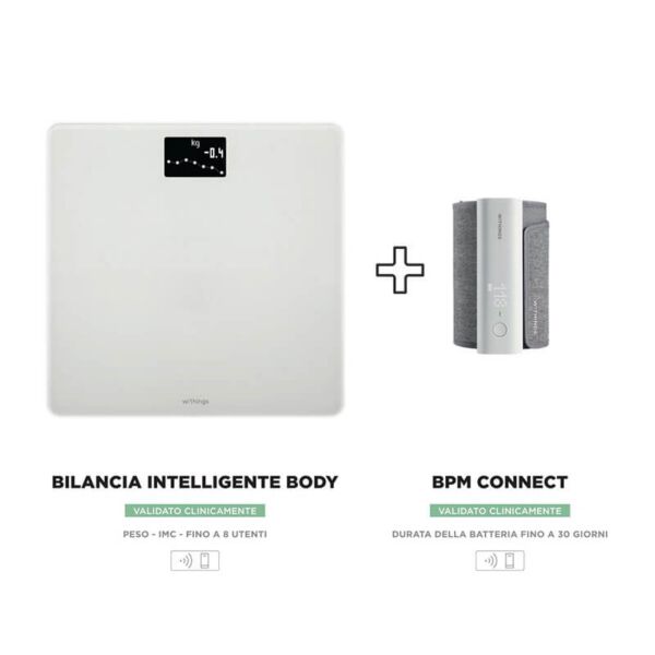 Kit Bilancia Intelligente e BPM Connect per Monitoraggio Avanzato del Peso  e Pressione Arteriosa