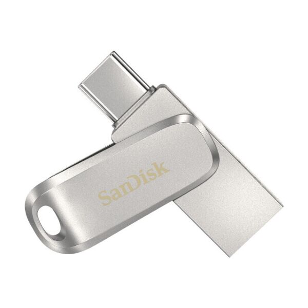 Chiavetta USB SanDisk Ultra Dual Drive Luxe USB-C - 64GB - Argento