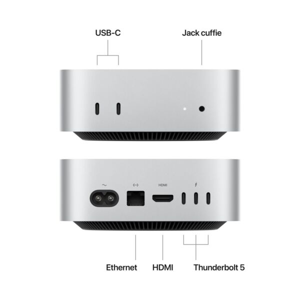 Mac Mini Chip M4 Pro con CPU 12-coree e GPU 16‑core - 24GB di